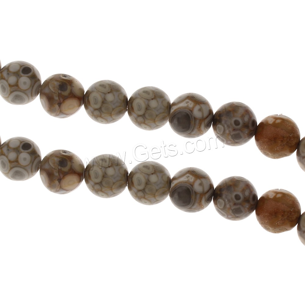 Perles agate dzi tibétaine naturelle, Pierre de Maifan, Rond, normes différentes pour le choix, Trou:Environ 1mm, Longueur:Environ 15 pouce, Vendu par brin