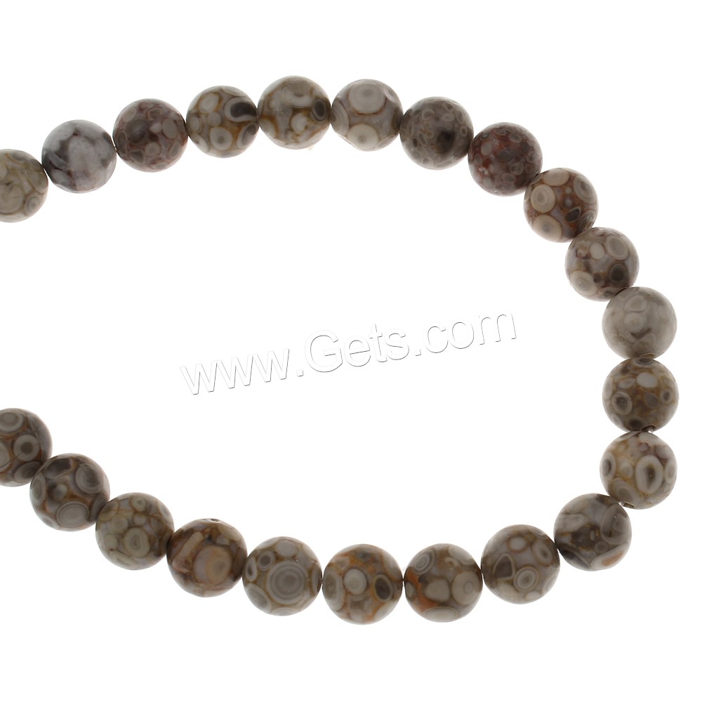 Natürliche Tibetan Achat Dzi Perlen, Maifan Stein, rund, verschiedene Größen vorhanden, Bohrung:ca. 1mm, Länge:ca. 15 ZollInch, verkauft von Strang