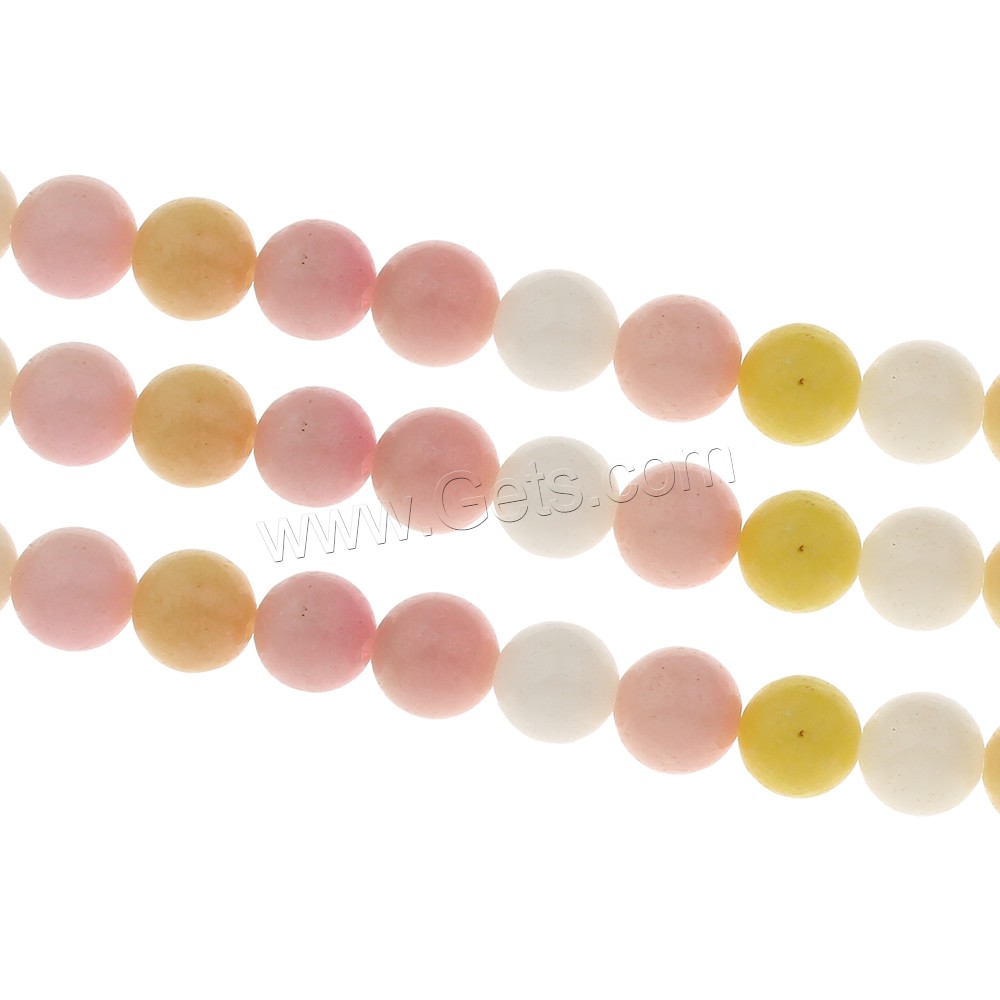 Gefärbter Marmor Perlen, rund, verschiedene Größen vorhanden, Bohrung:ca. 1mm, Länge:ca. 15 ZollInch, verkauft von Strang