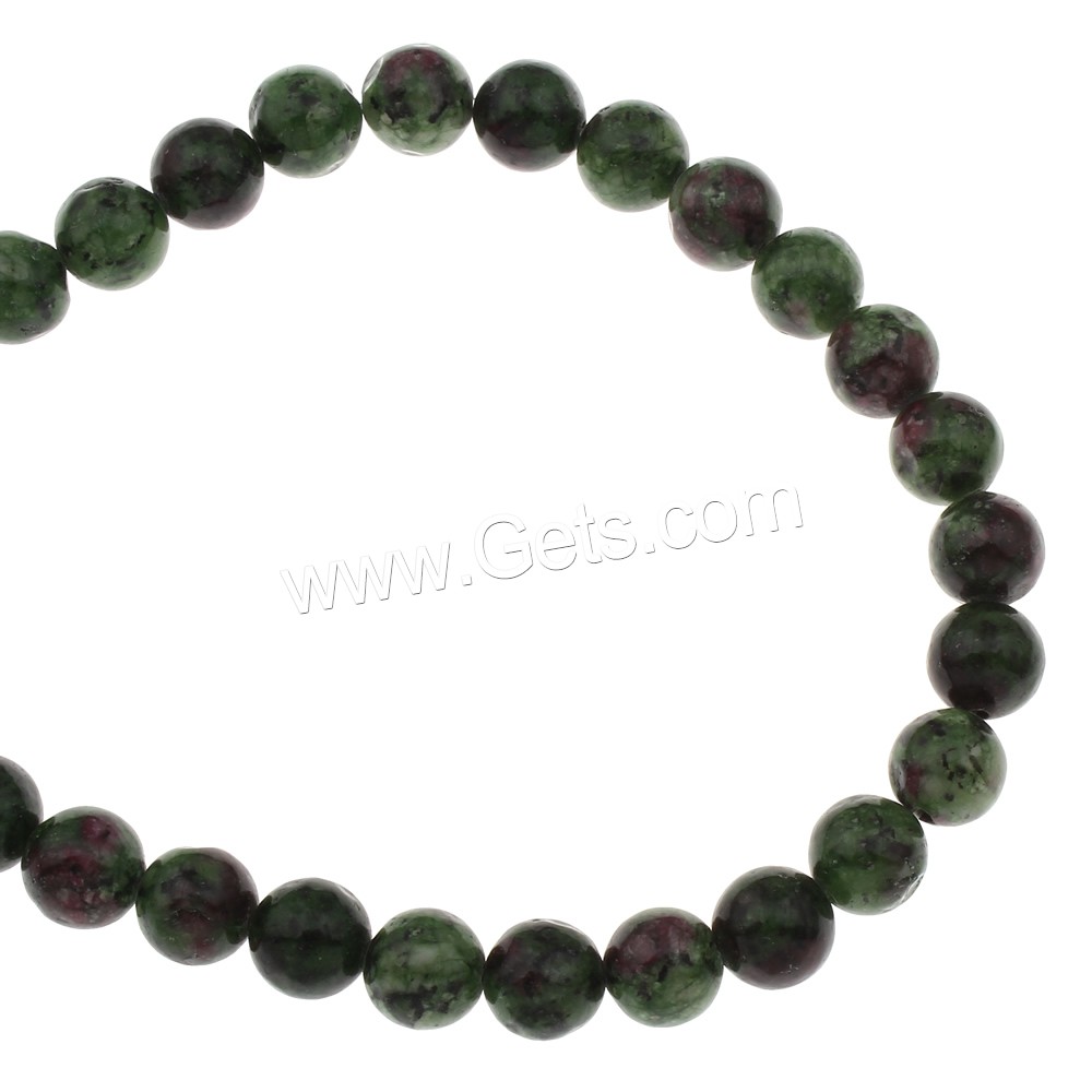 Ruby in Zoisite Beads, Round, different size for choice, Hole:Approx 1mm, Length:Approx 15 Inch, Sold By Strand