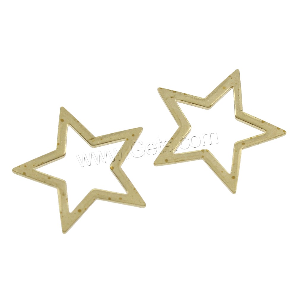 Brass Cabochon, Star, different size for choice, original color, nickel, lead & cadmium free, 1000PCs/Bag, Sold By Bag