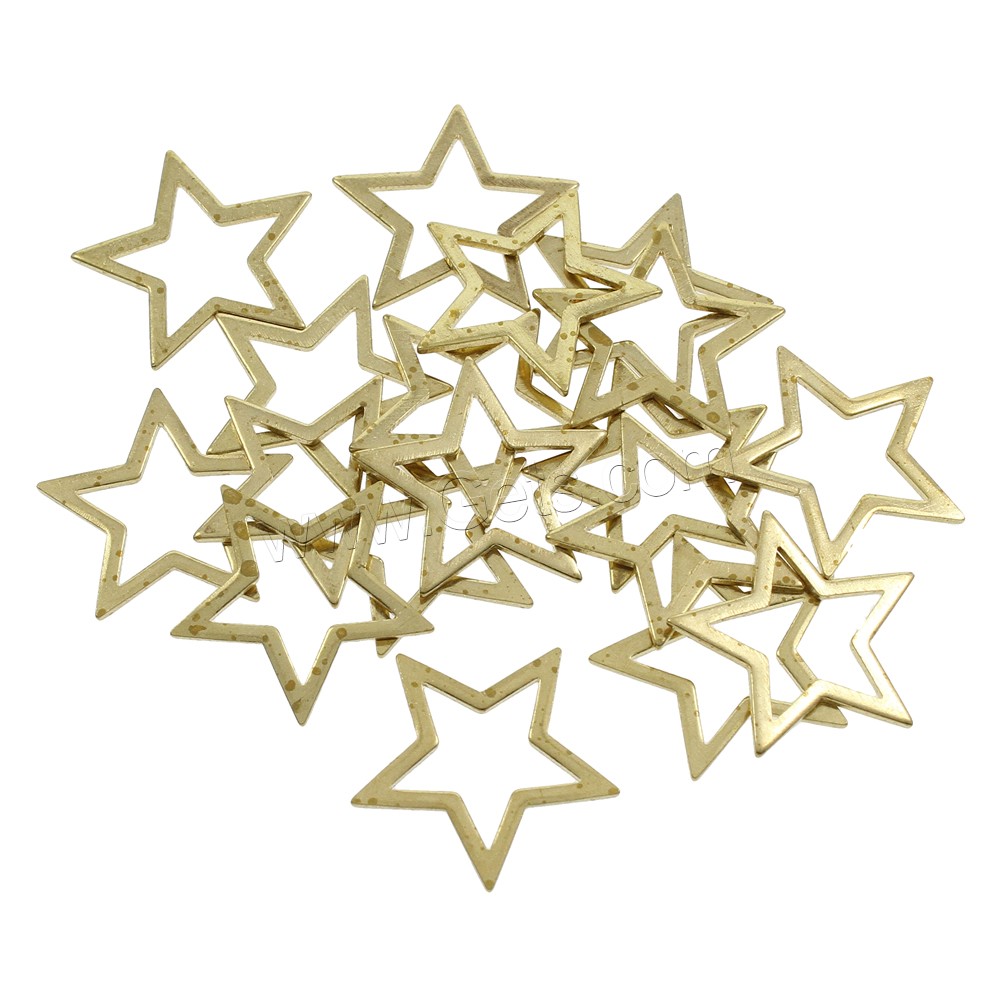 Brass Cabochon, Star, different size for choice, original color, nickel, lead & cadmium free, 1000PCs/Bag, Sold By Bag