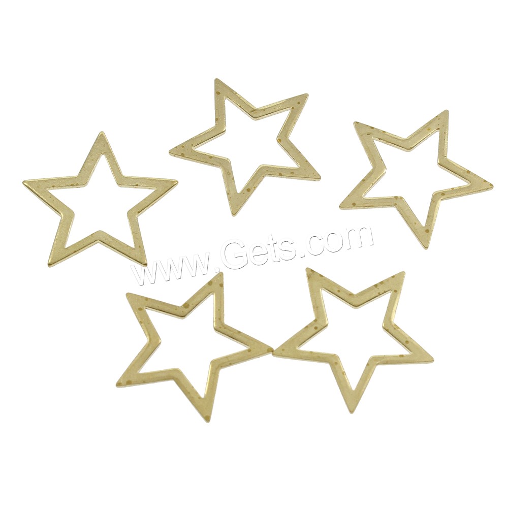 Brass Cabochon, Star, different size for choice, original color, nickel, lead & cadmium free, Sold By PC