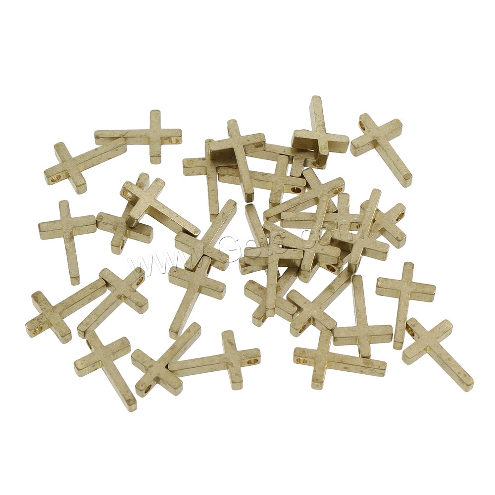 Brass Cross Pendants, different size for choice, original color, nickel, lead & cadmium free, Hole:Approx 1.5mm, 1000PCs/Bag, Sold By Bag