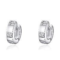 Newegg® Jewelry Earring, Brass, platinum plated, for woman & with cubic zirconia 