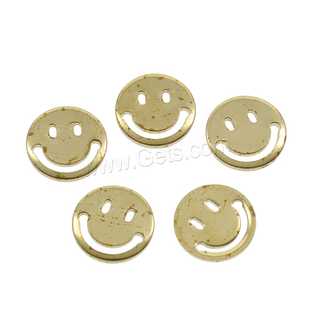 Brass Cabochon, Smiling Face, different size for choice, original color, nickel, lead & cadmium free, 1000PCs/Bag, Sold By Bag