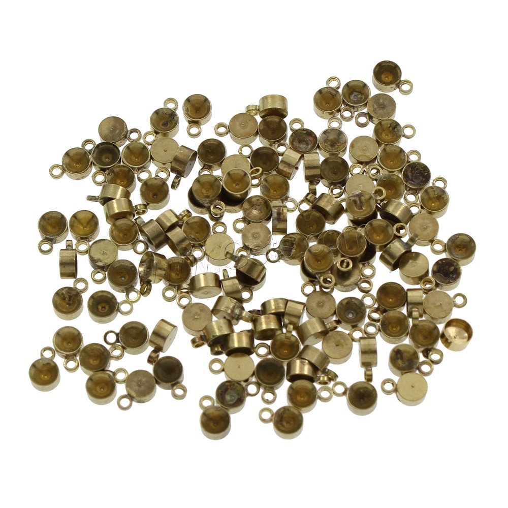 Brass Pendant Findings, different size for choice, original color, nickel, lead & cadmium free, Hole:Approx 1mm, 1000PCs/Bag, Sold By Bag