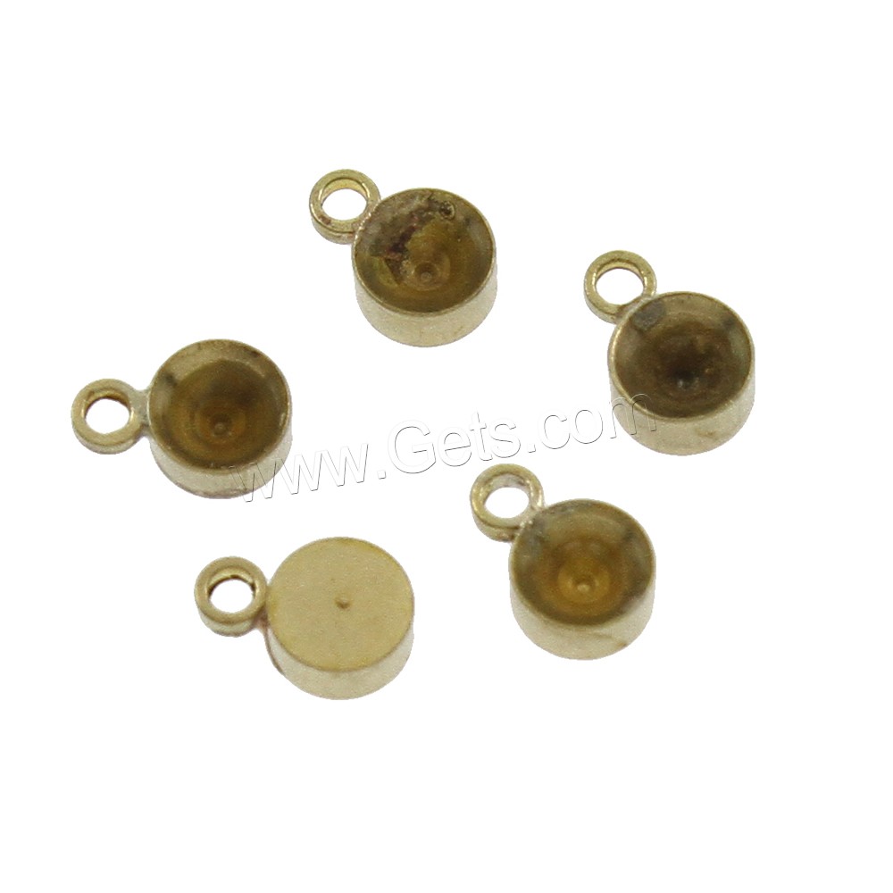 Brass Pendant Findings, different size for choice, original color, nickel, lead & cadmium free, Hole:Approx 1mm, 1000PCs/Bag, Sold By Bag