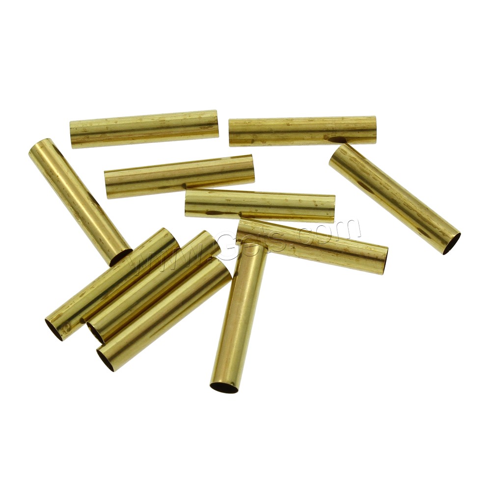 Brass Straight Tube, different size for choice, original color, nickel, lead & cadmium free, 1000PCs/Bag, Sold By Bag
