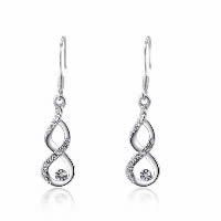 Newegg® Jewelry Earring, Brass, Calabash, platinum plated, for woman & with rhinestone 