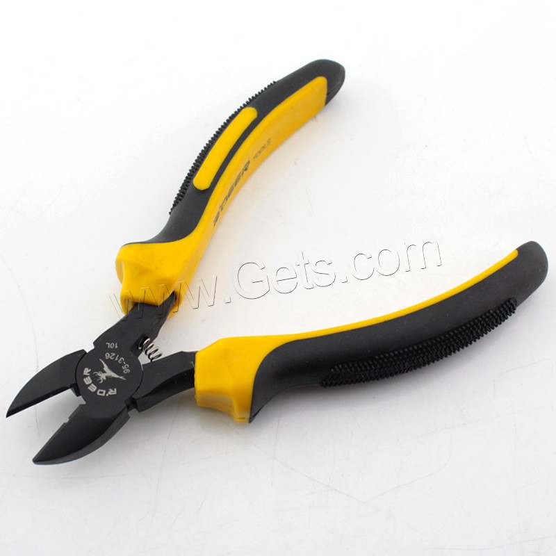 Chain Nose Plier, Ferronickel, with Plastic, plumbum black color plated, different size for choice, 20PCs/Bag, Sold By Bag