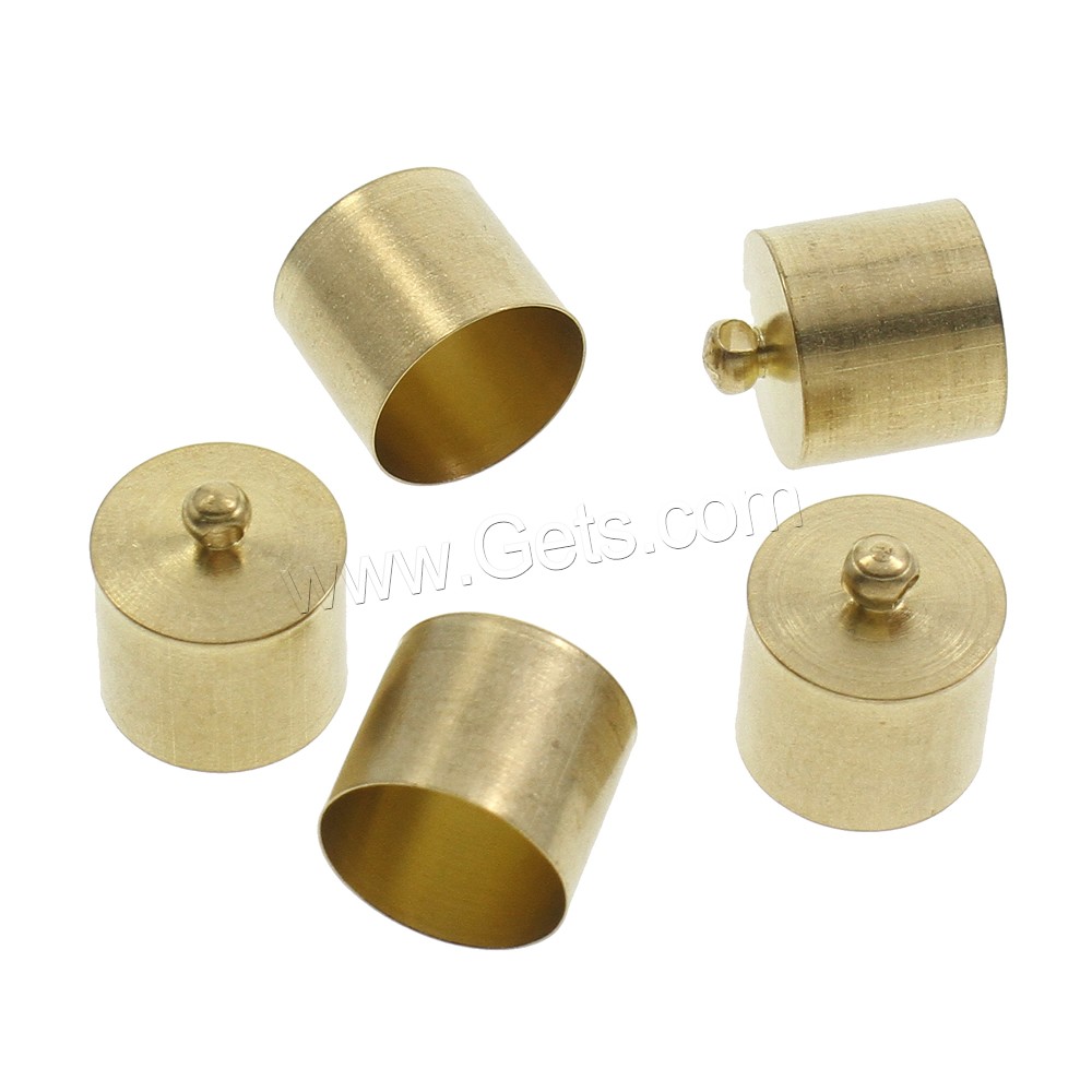 Brass End Cap, different size for choice, original color, nickel, lead & cadmium free, 500PCs/Bag, Sold By Bag