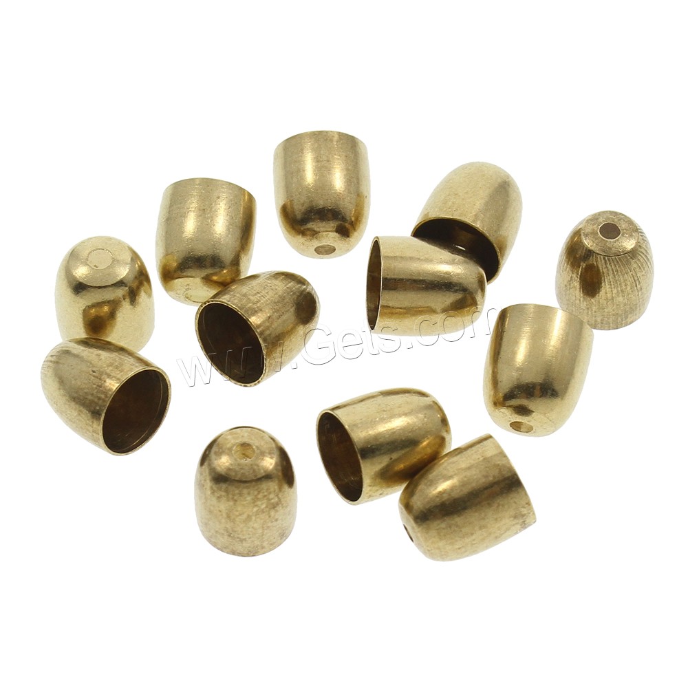 Brass End Cap, different size for choice, original color, nickel, lead & cadmium free, 1000PCs/Bag, Sold By Bag