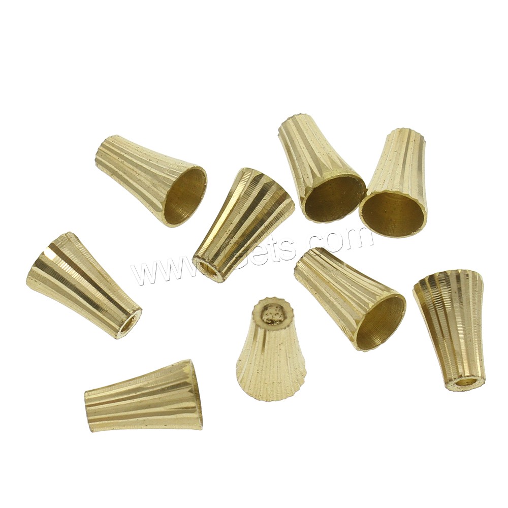 Brass End Cap, different size for choice, original color, nickel, lead & cadmium free, 1000PCs/Bag, Sold By Bag