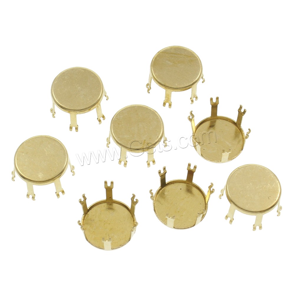Brass Bead Tips, Flat Round, different size for choice, original color, nickel, lead & cadmium free, 1000PCs/Bag, Sold By Bag