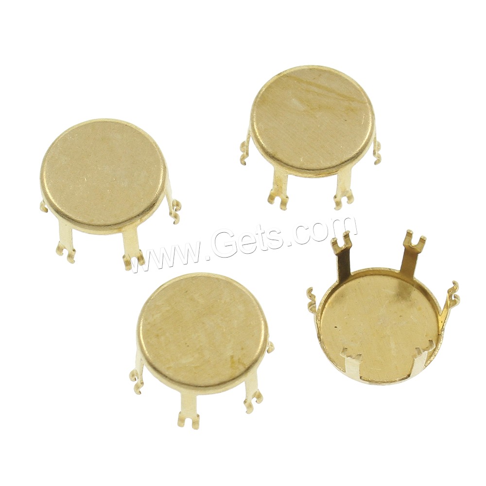Brass Bead Tips, Flat Round, different size for choice, original color, nickel, lead & cadmium free, 1000PCs/Bag, Sold By Bag