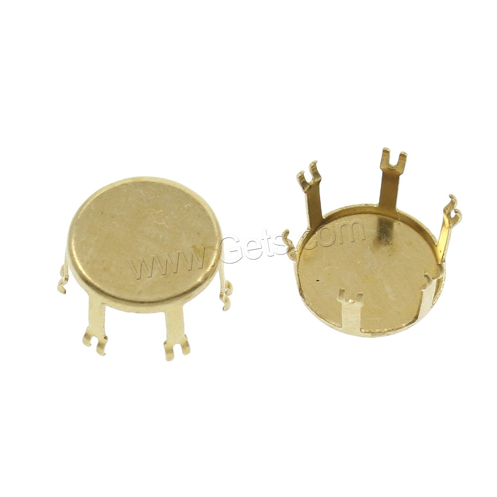 Brass Bead Tips, Flat Round, plated, different size for choice, original color, Sold By PC