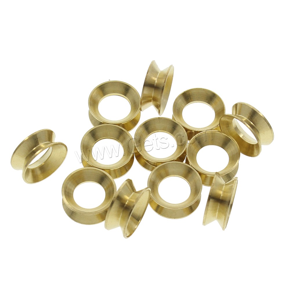 Brass Linking Ring, Rondelle, different size for choice, original color, nickel, lead & cadmium free, Hole:Approx 6uff0c 7uff0c 8uff0c 10uff0c 12mm, 500PCs/Bag, Sold By Bag