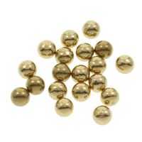 Brass Jewelry Beads, Round & no hole, original color, nickel, lead & cadmium free 