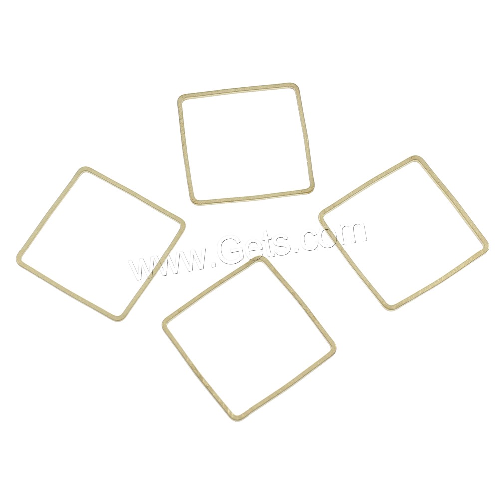 Messing Verknüpfung Ring, Quadrat, verschiedene Größen vorhanden, originale Farbe, frei von Nickel, Blei & Kadmium, 1000PCs/Tasche, verkauft von Tasche