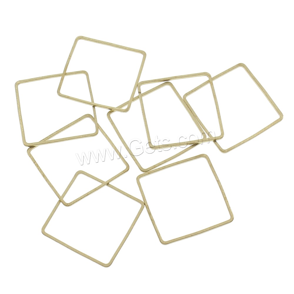 Brass Linking Ring, Square, different size for choice, original color, nickel, lead & cadmium free, 1000PCs/Bag, Sold By Bag