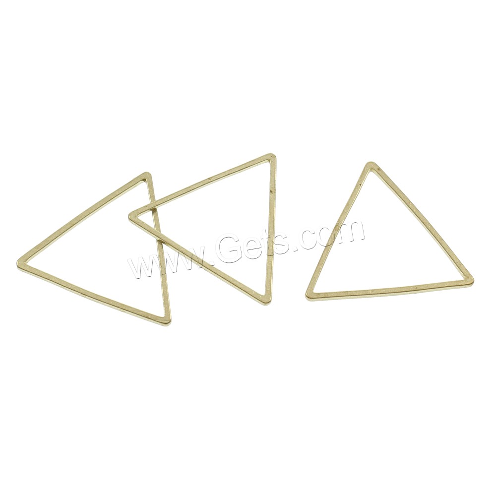 Brass Linking Ring, Triangle, different size for choice, original color, nickel, lead & cadmium free, 1000PCs/Bag, Sold By Bag