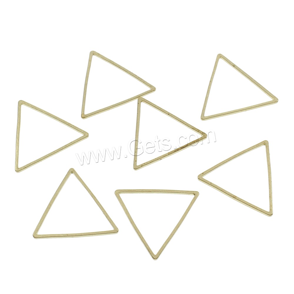 Anillo de cobre amarillo de vinculación, metal, Triángulo, diverso tamaño para la opción, color original, libre de níquel, plomo & cadmio, 1000PCs/Bolsa, Vendido por Bolsa