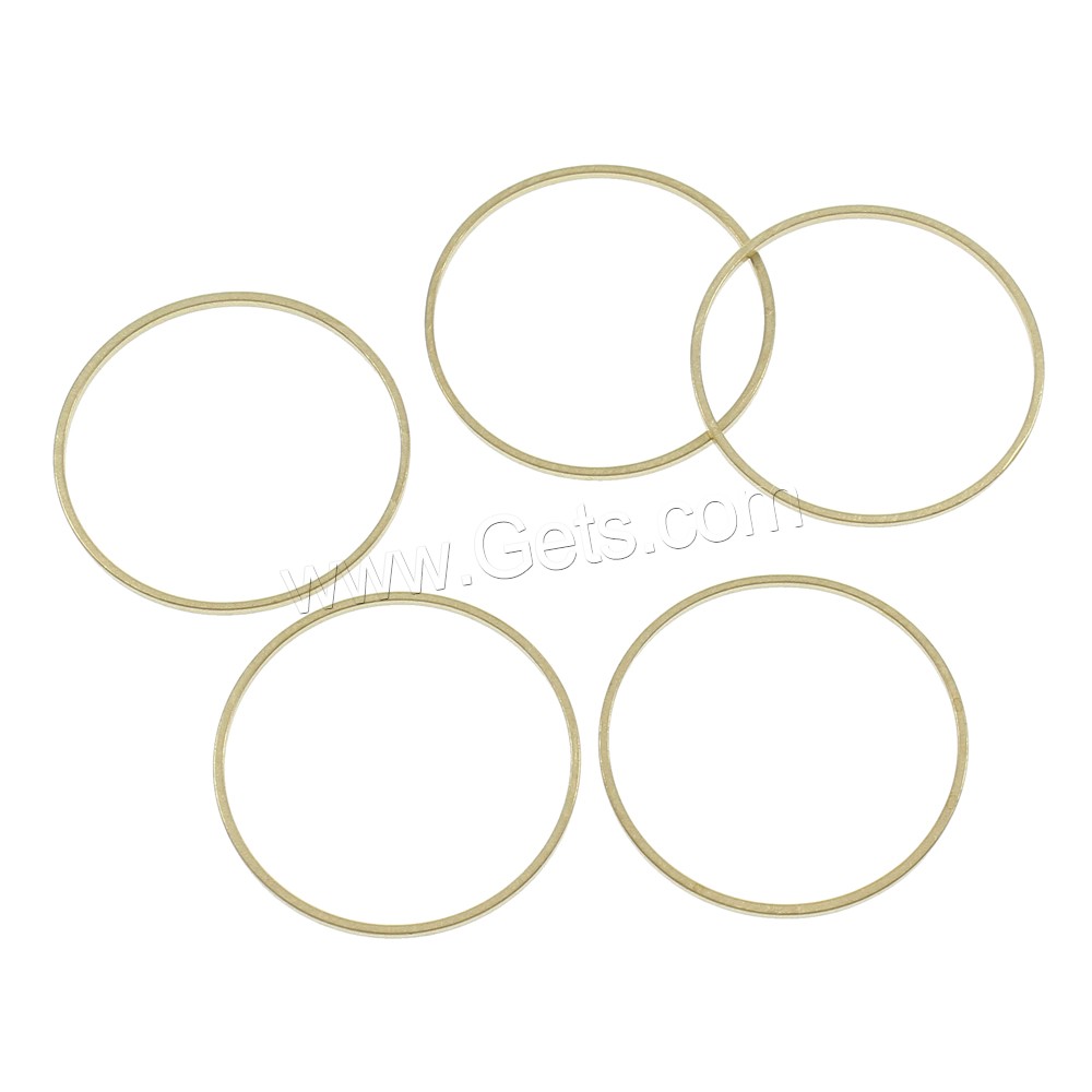 Brass Linking Ring, Donut, different size for choice, original color, nickel, lead & cadmium free, Inner Diameter:Approx 7mm, 64mm, 1000PCs/Bag, Sold By Bag