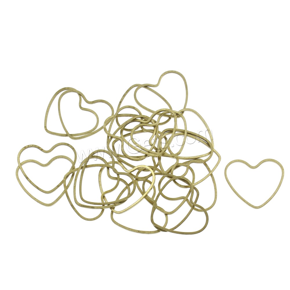 Brass Linking Ring, Heart, plated, different size for choice, more colors for choice, nickel, lead & cadmium free, 1000PCs/Bag, Sold By Bag