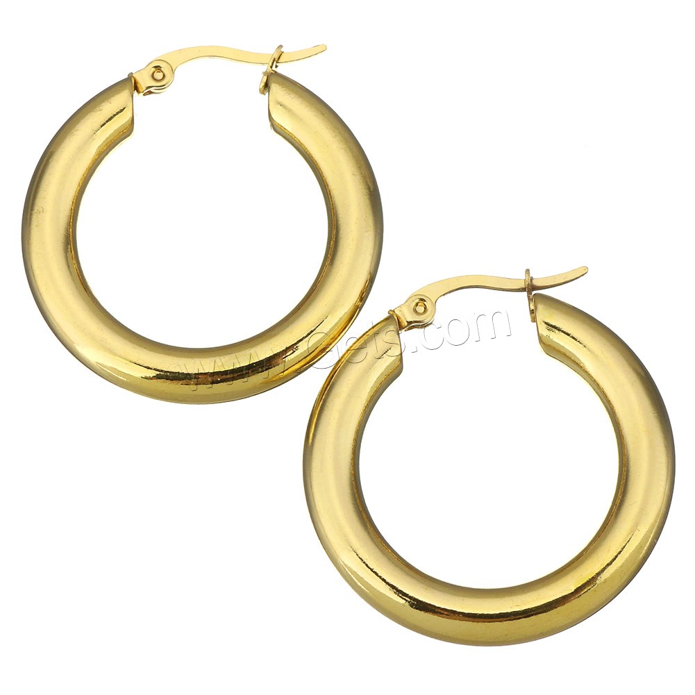 Stainless Steel Hoop Earring, plated, different size for choice & for woman, more colors for choice, Sold By Pair
