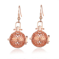 Harmony Ball Earring, Brass, Round, plated, for woman & hollow lead & cadmium free, 20mm-30mm 