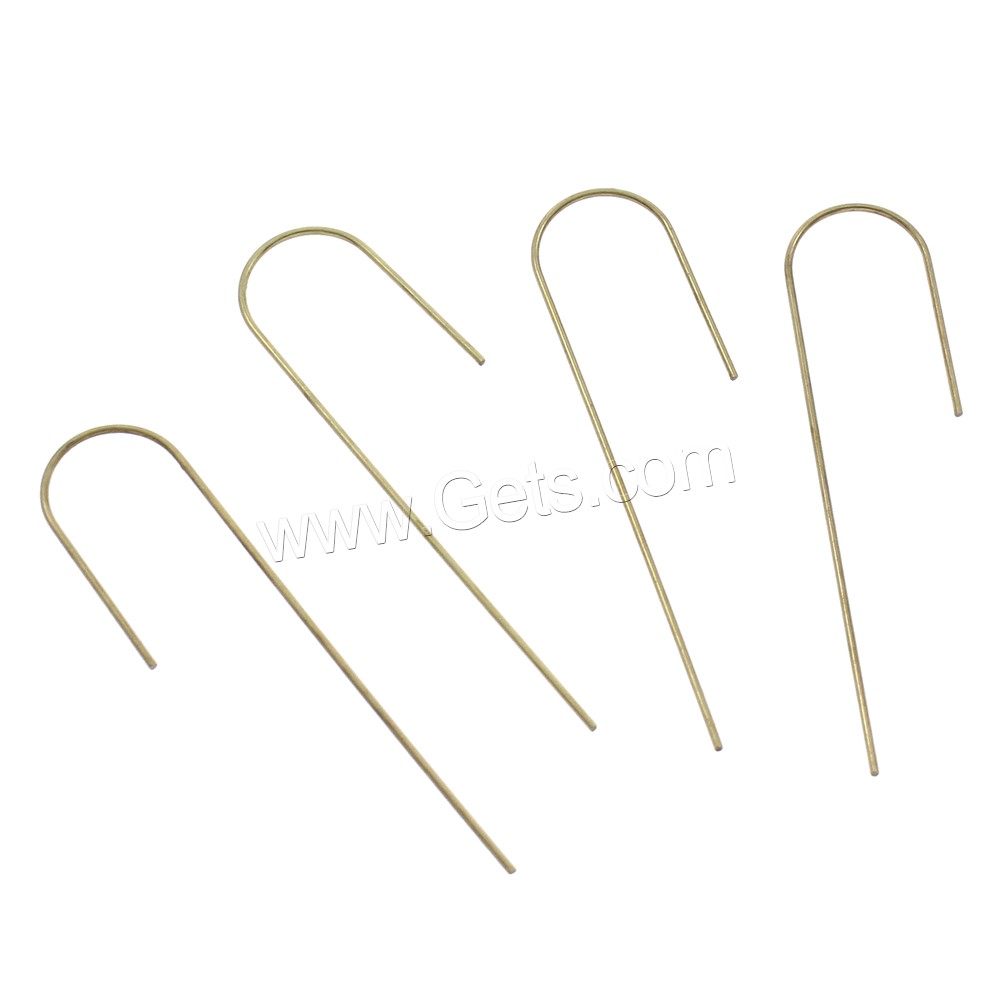 Hair Stick Findings, Brass, different size for choice, original color, nickel, lead & cadmium free, 1000PCs/Bag, Sold By Bag