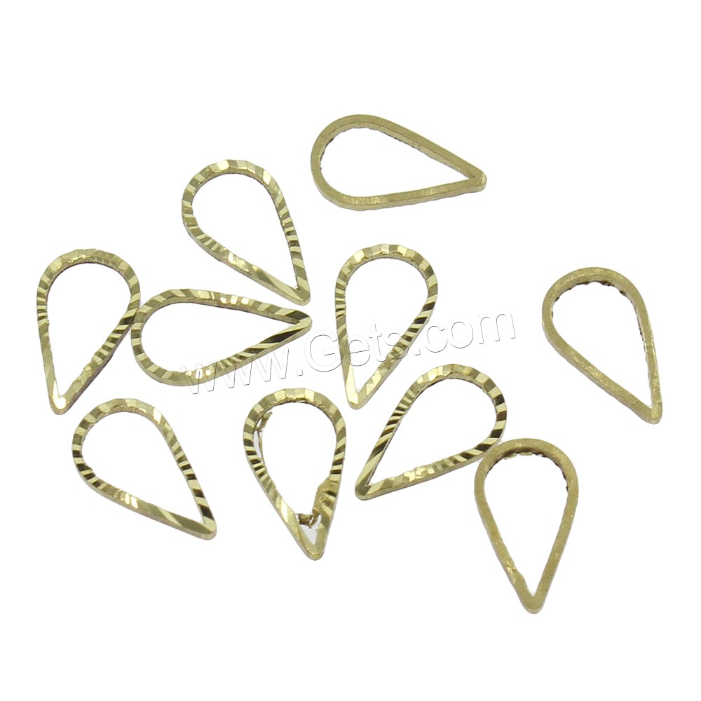 Brass Linking Ring, Teardrop, different size for choice, original color, nickel, lead & cadmium free, 1000PCs/Bag, Sold By Bag