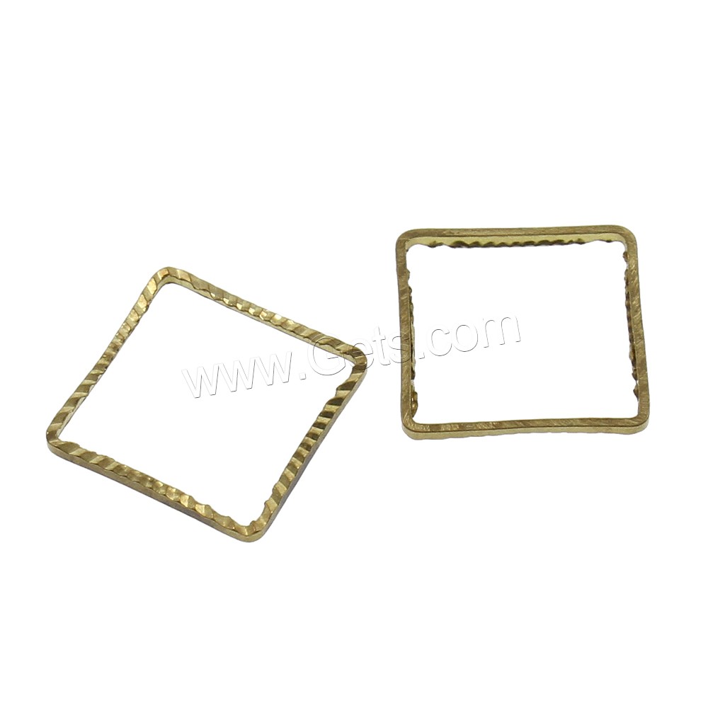 Brass Linking Ring, Square, different size for choice, original color, nickel, lead & cadmium free, 1000PCs/Bag, Sold By Bag