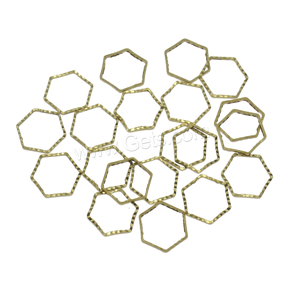 Brass Linking Ring, Hexagon, different size for choice, original color, nickel, lead & cadmium free, 1000PCs/Bag, Sold By Bag