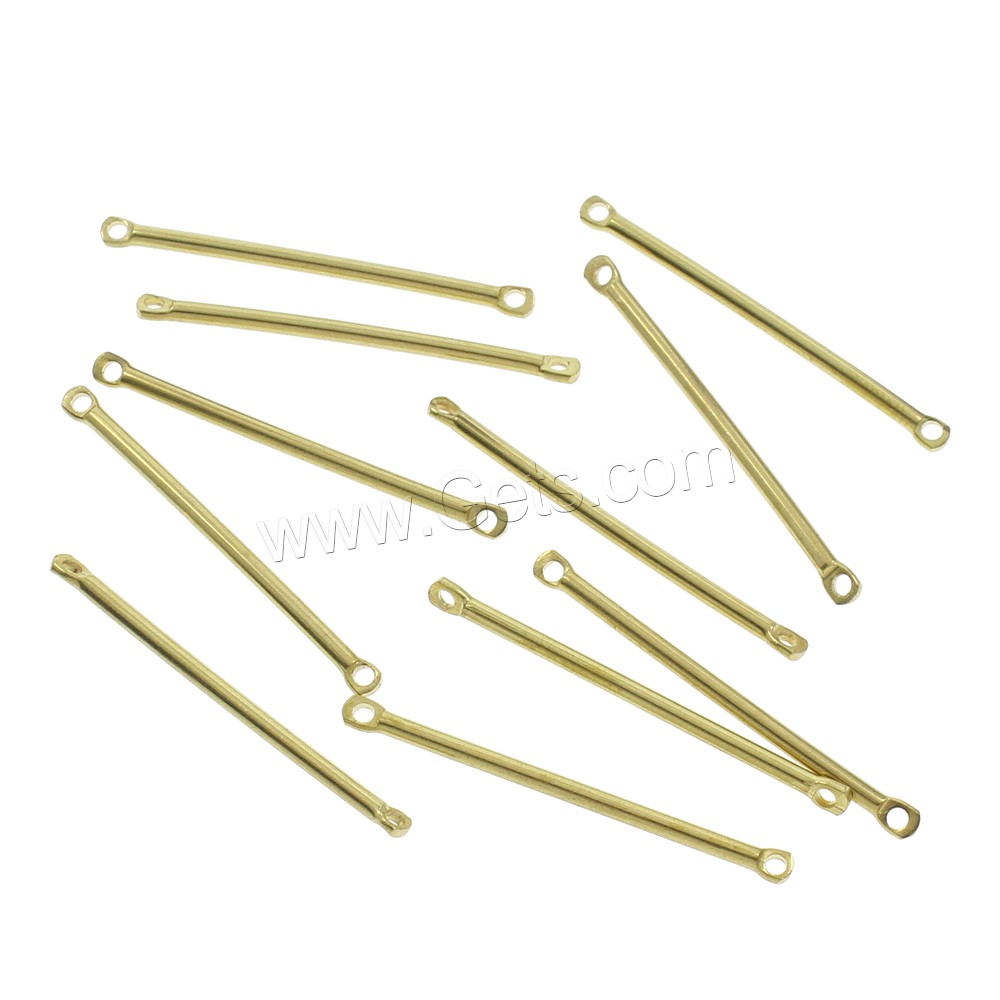 Brass Connector, different size for choice & 1/1 loop, original color, nickel, lead & cadmium free, Hole:Approx 1mm, 1000PCs/Bag, Sold By Bag