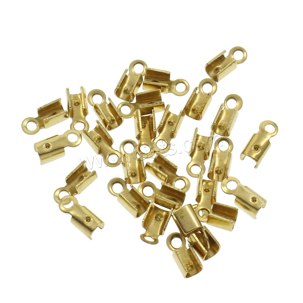 Brass Cord Tips, different size for choice, original color, nickel, lead & cadmium free, Hole:Approx 1.5mm, 2.5mm, 1000PCs/Bag, Sold By Bag