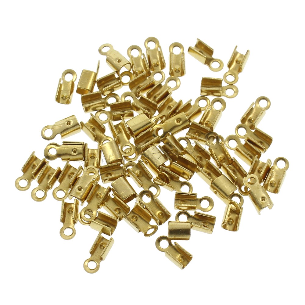 Brass Cord Tips, different size for choice, original color, nickel, lead & cadmium free, Hole:Approx 1.5mm, 2.5mm, 1000PCs/Bag, Sold By Bag