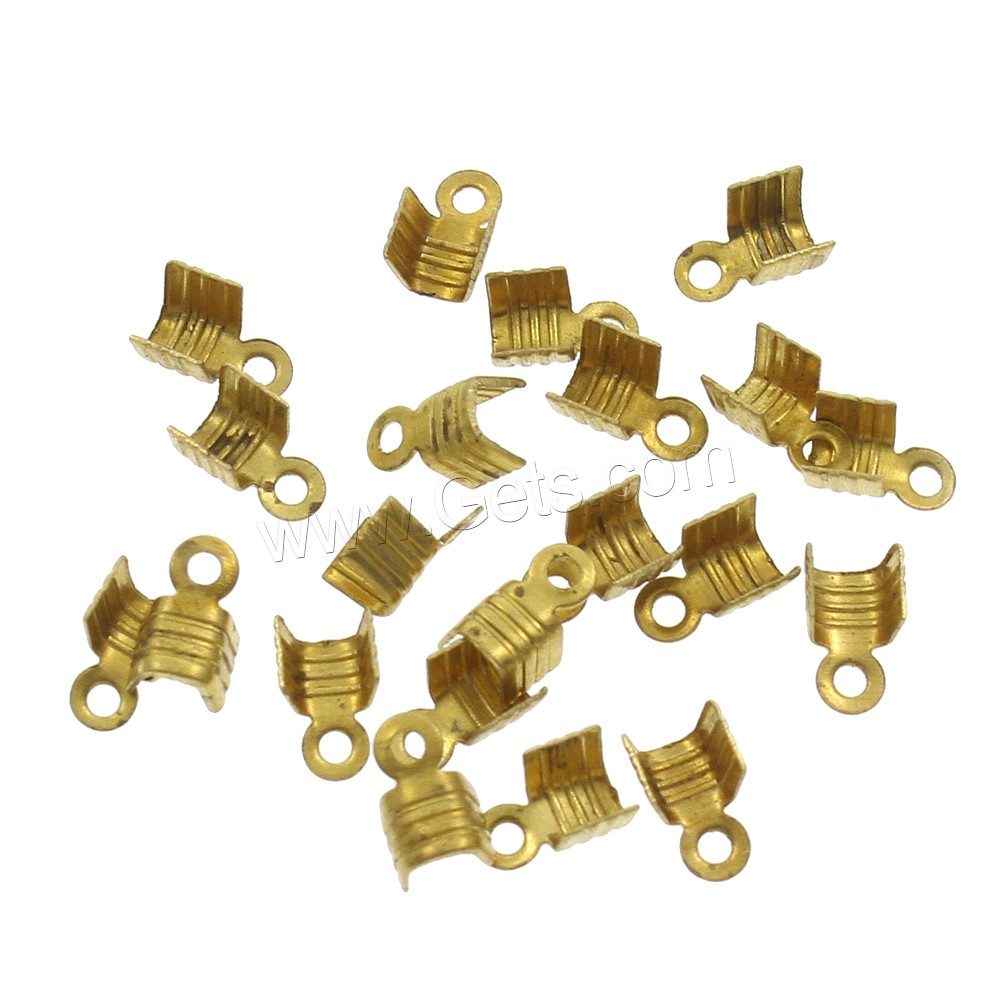 Brass Cord Tips, different size for choice, original color, nickel, lead & cadmium free, Hole:Approx 1mm, 1.5mm, 1000PCs/Bag, Sold By Bag