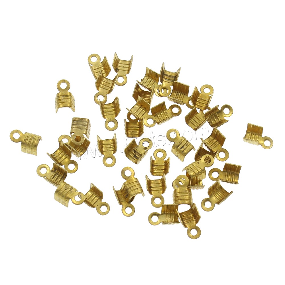 Brass Cord Tips, different size for choice, original color, nickel, lead & cadmium free, Hole:Approx 1mm, 1.5mm, 1000PCs/Bag, Sold By Bag