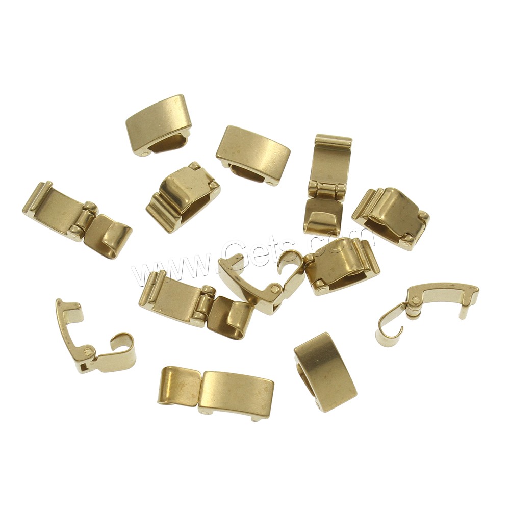 Brass Fold Over Clasp, different size for choice, original color, nickel, lead & cadmium free, 1000PCs/Bag, Sold By Bag