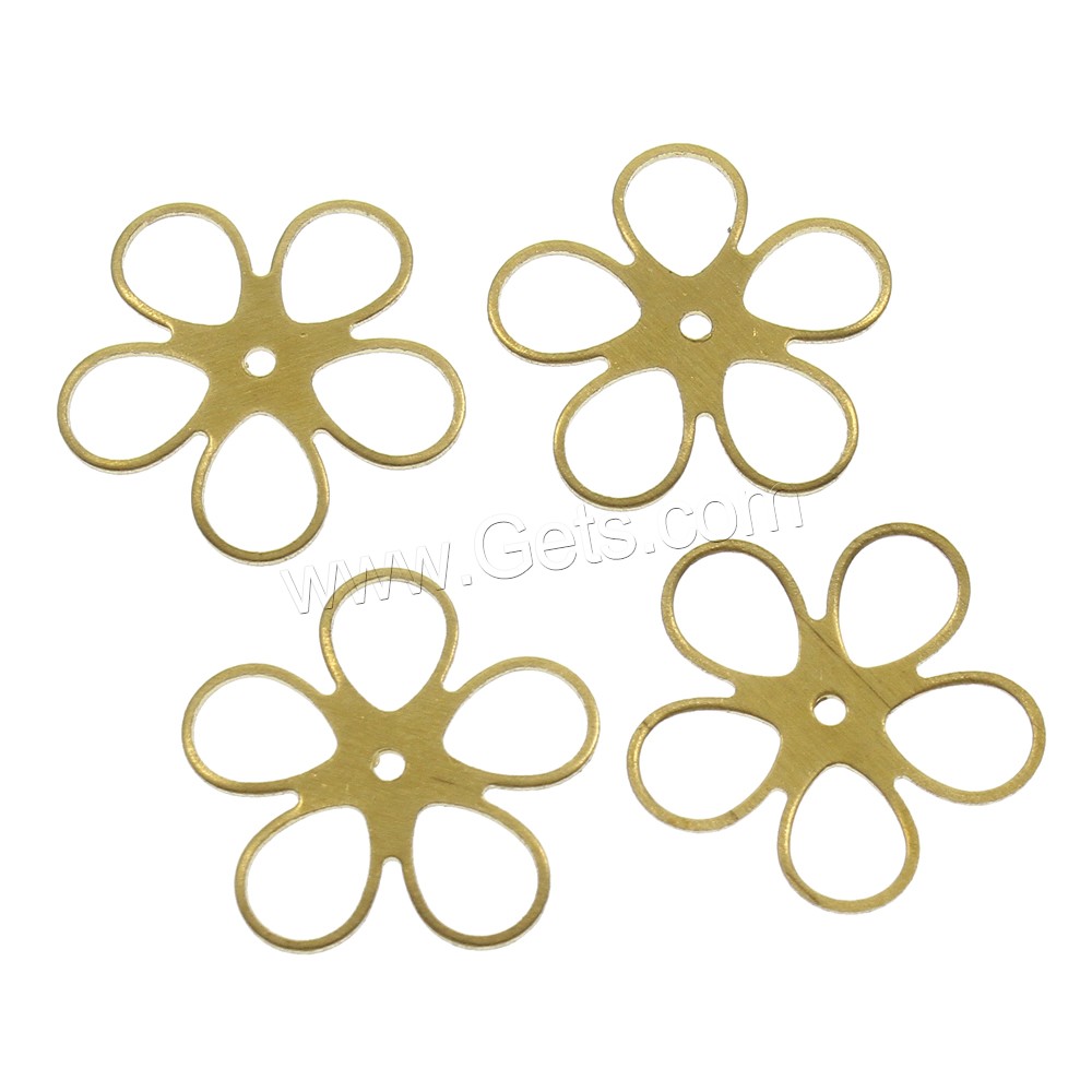 Brass Bead Cap, Flower, different size for choice, original color, nickel, lead & cadmium free, Hole:Approx 1mm, 1000PCs/Bag, Sold By Bag