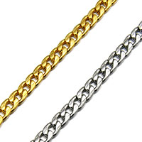 Fashion Stainless Steel Necklace Chain, plated, twist oval chain 6mm Approx 23.6 Inch 