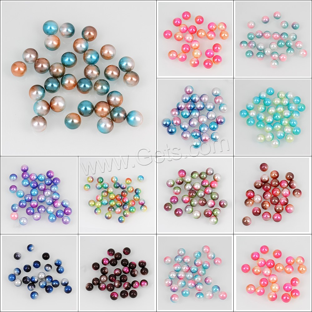 Perlas de plástico ABS Abalorio, Esférico, diferentes estilos para la opción & sin agujero, más colores para la opción, Vendido por Bolsa