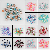 ABS Plastic Pearl Beads, Round & no hole 