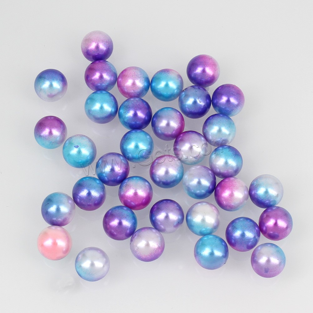 ABS Plastic Pearl Beads, Round, different styles for choice & no hole, more colors for choice, Sold By Bag