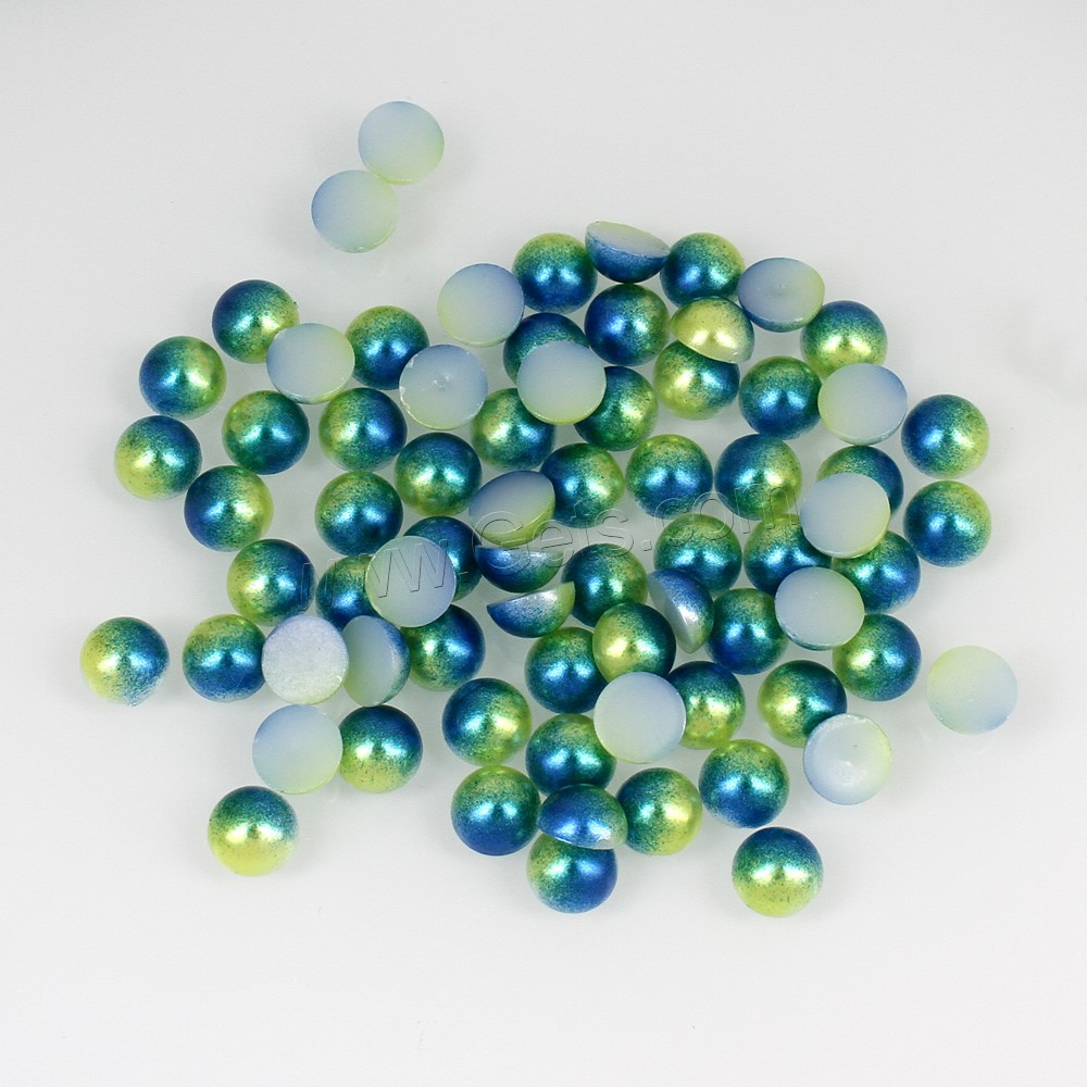 ABS-Kunststoff-Perlen Cabochon, verschiedene Stile für Wahl & flache Rückseite, keine, verkauft von Tasche