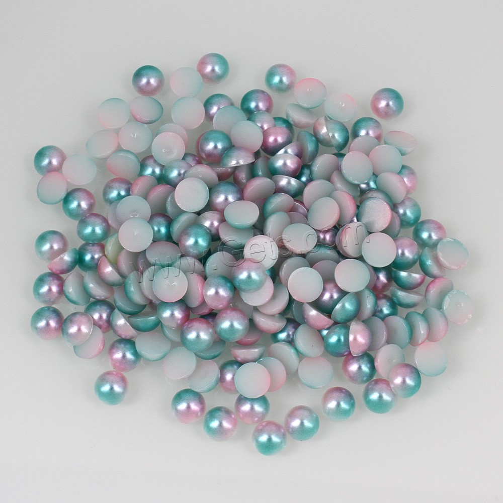 ABS-Kunststoff-Perlen Cabochon, verschiedene Stile für Wahl & flache Rückseite, keine, verkauft von Tasche