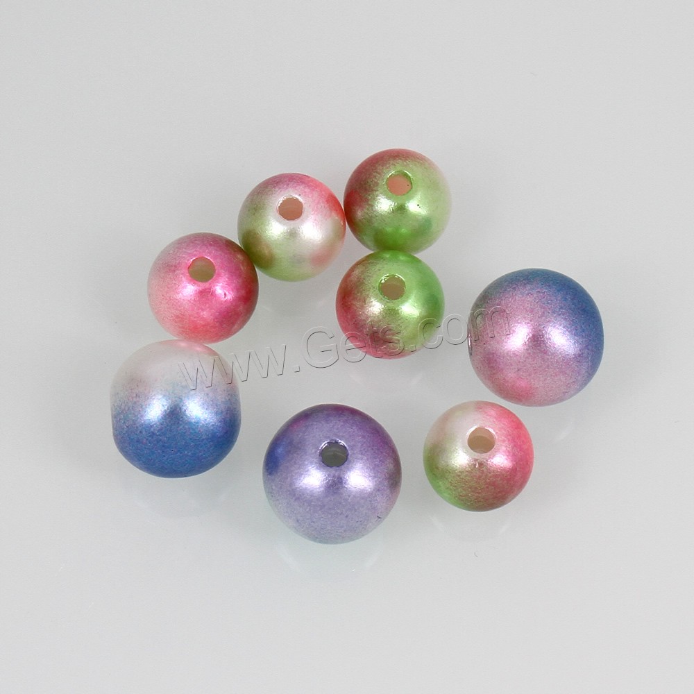 Perlas de plástico ABS Abalorio, Esférico, diferentes estilos para la opción, más colores para la opción, agujero:aproximado 1mm, Vendido por Bolsa