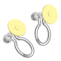 Stainless Steel Clip On Earring Finding, with Silicone, plated Inner Approx 6mm 